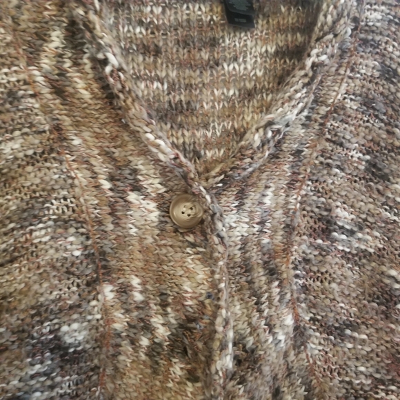 Studio liz claiborne women's neutral color chunky knit cardigan - Picture 8 of 11